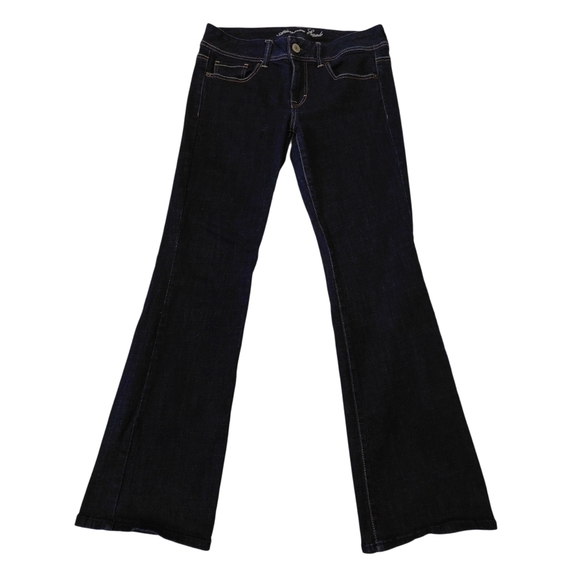 American Eagle Blue Flare Wide Leg Jeans - Picture 1 of 8